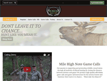 Tablet Screenshot of milehighnotegamecalls.com